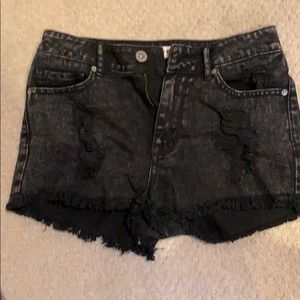 Black high waisted shorts
